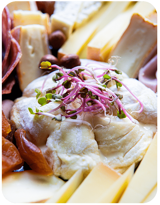 Composition traiteur de charcuteries et fromages